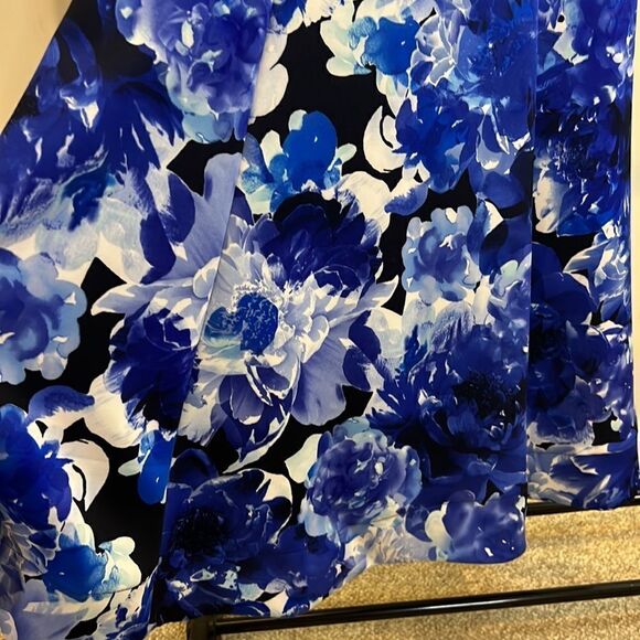 NWT My Michelle 2-Piece Halter Mermaid Blue Floral Formal Prom Dress - Size 11 - Picture 8 of 16